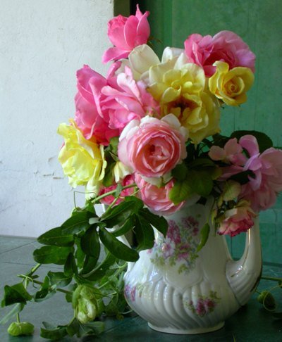 Fresh Cut Flowers pink and yellow