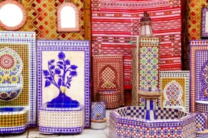 Ornamentation in Persian Gardens- Tiles, Mosaics, and Carvings nice and colorful tiles
